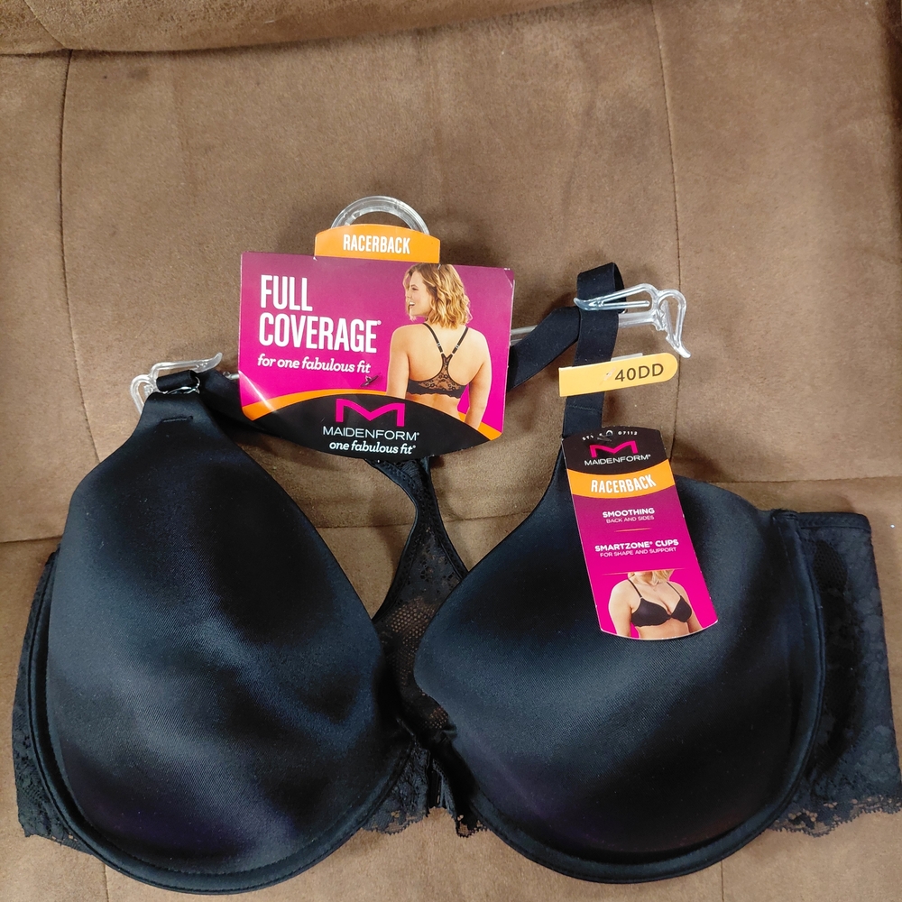 Maidenform Black Racerback Bra with Lace